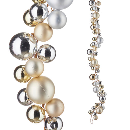 Champagne and Silver Ball Garland