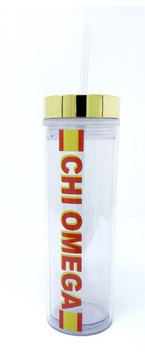 Sorority Striped Water Bottle
