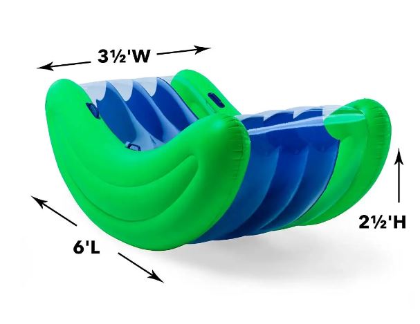 Rock With It! Giant 6-Foot Inflatable Curved Rocker