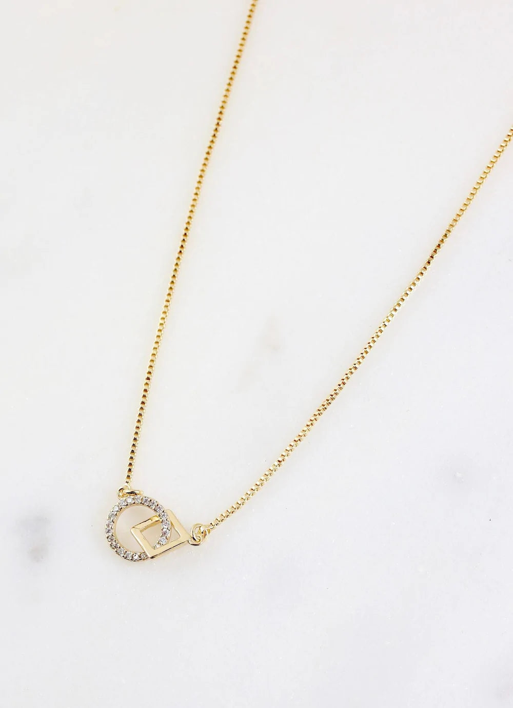 Greenwich CZ Charm Necklace