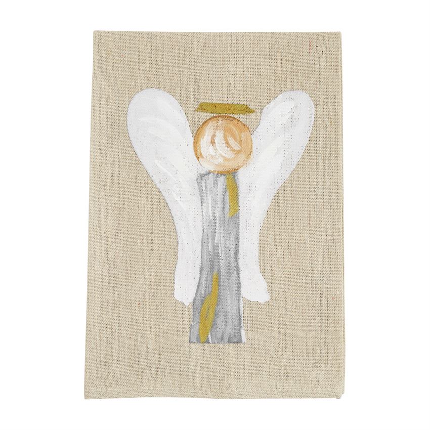 Hand Painted Gold Christmas Towels