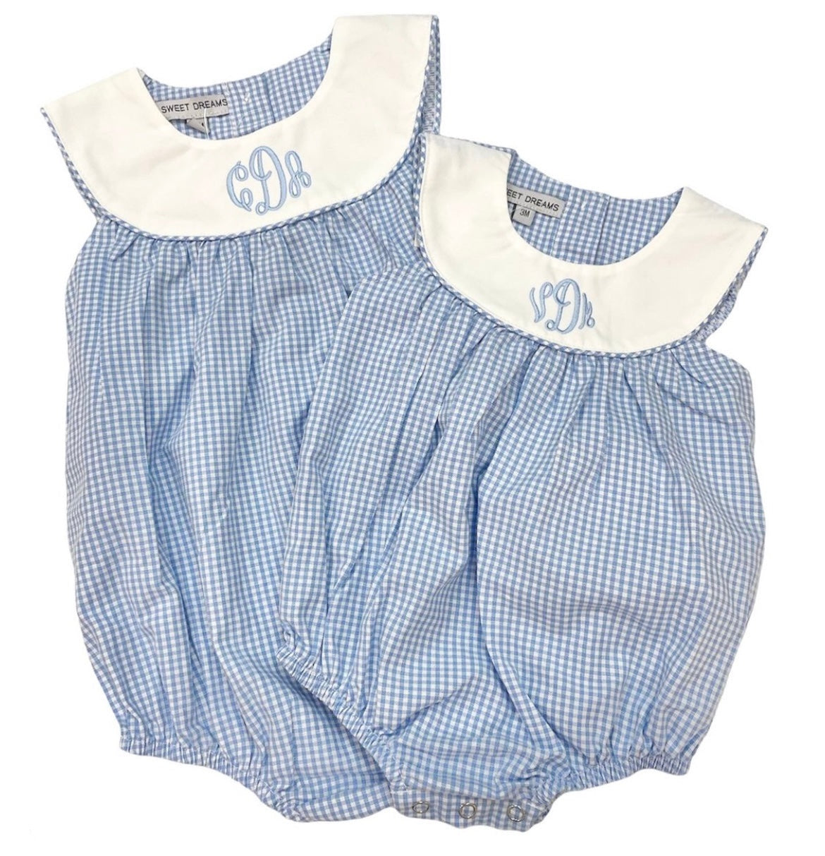 Blue Gingham Girl Bubble
