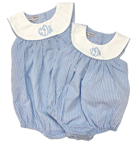 Blue Gingham Girl Bubble