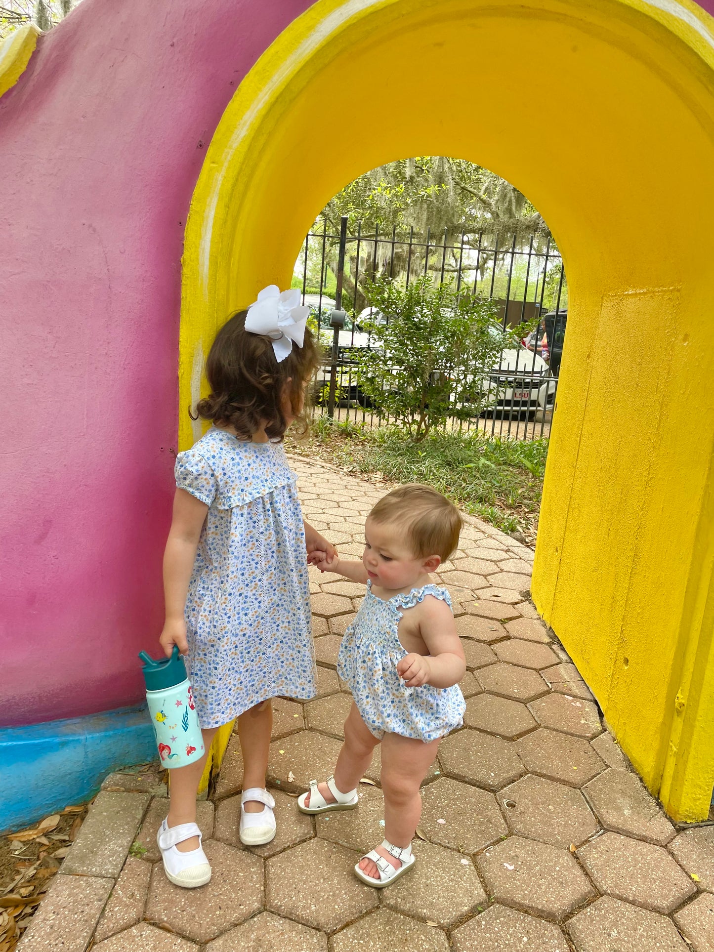 Floral Fantasy Blue Toddler Dress