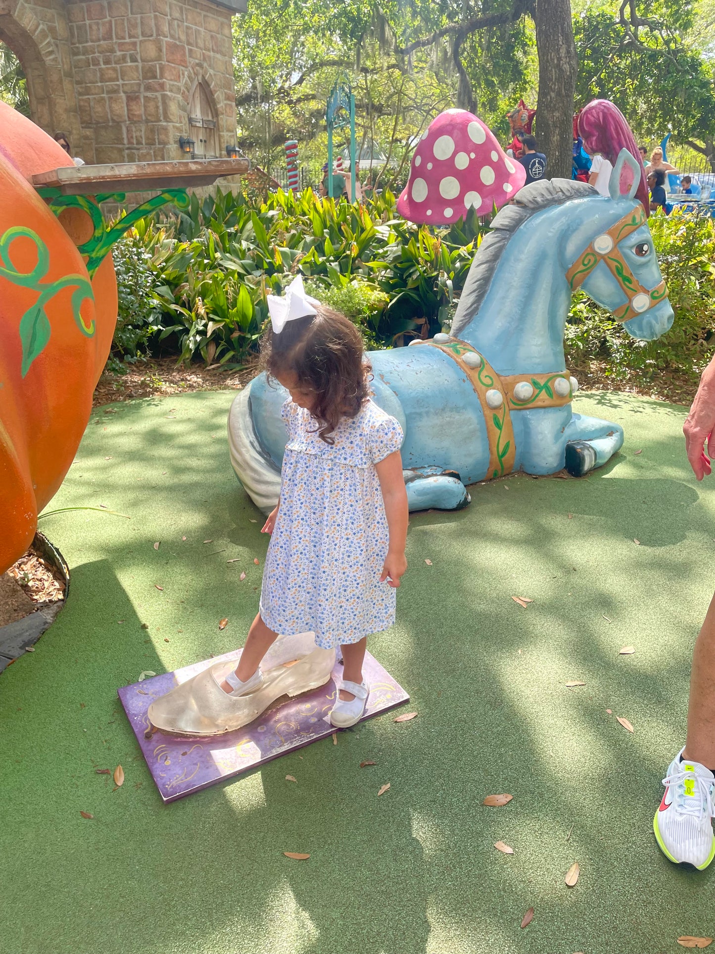 Floral Fantasy Blue Toddler Dress