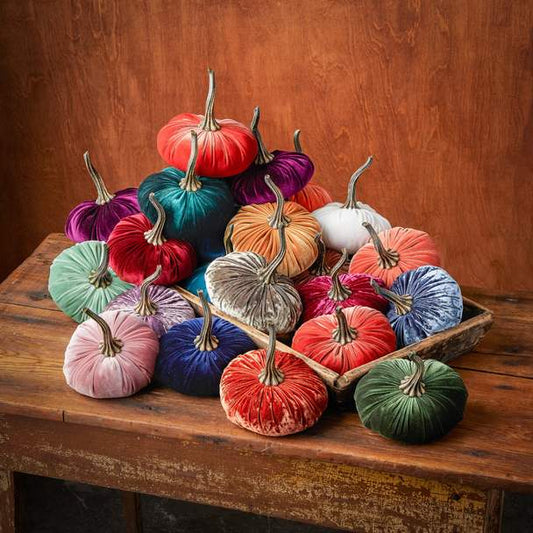 Large Velvet Pumpkins