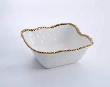 Golden Salerno Large Square Salad Bowl