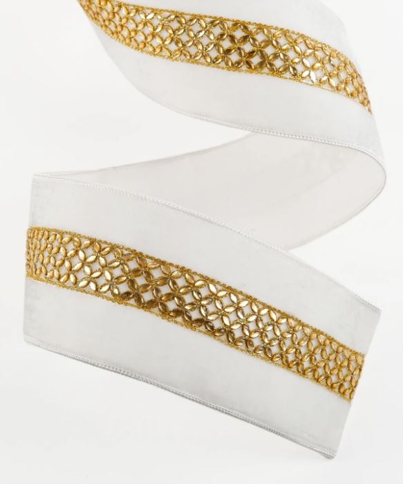 Velvet with Gold Center Embellishment