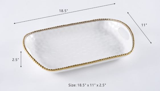 Rectangular Tray with Handles