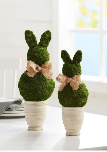 Small Moss Bunny Pot