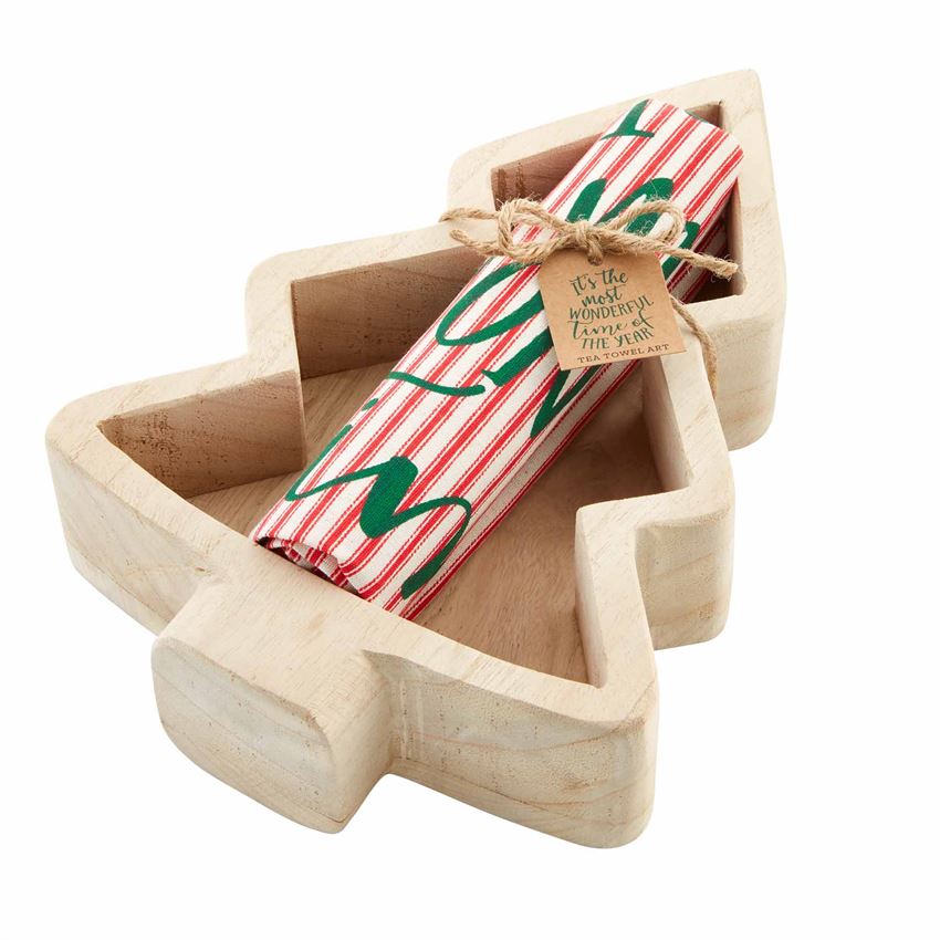 Tree Bowl & Towel Set