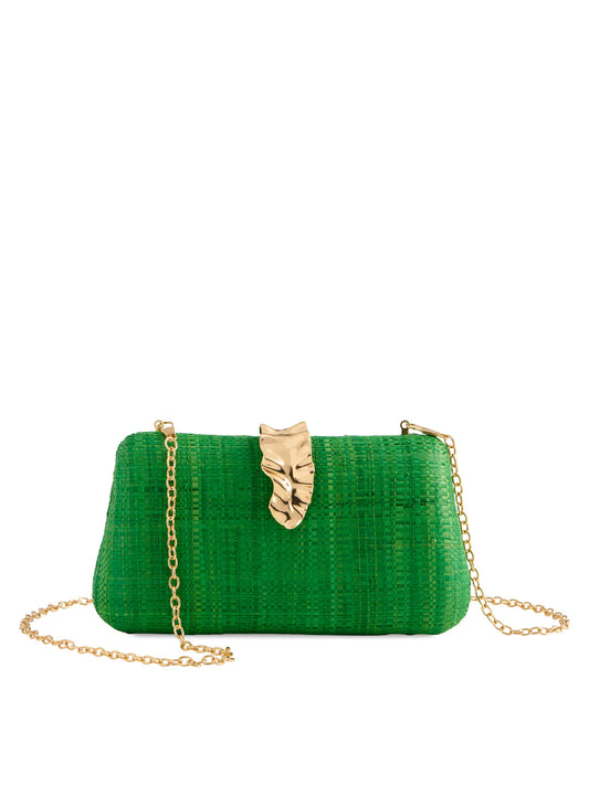 Nori Minaudière Clutch- Green