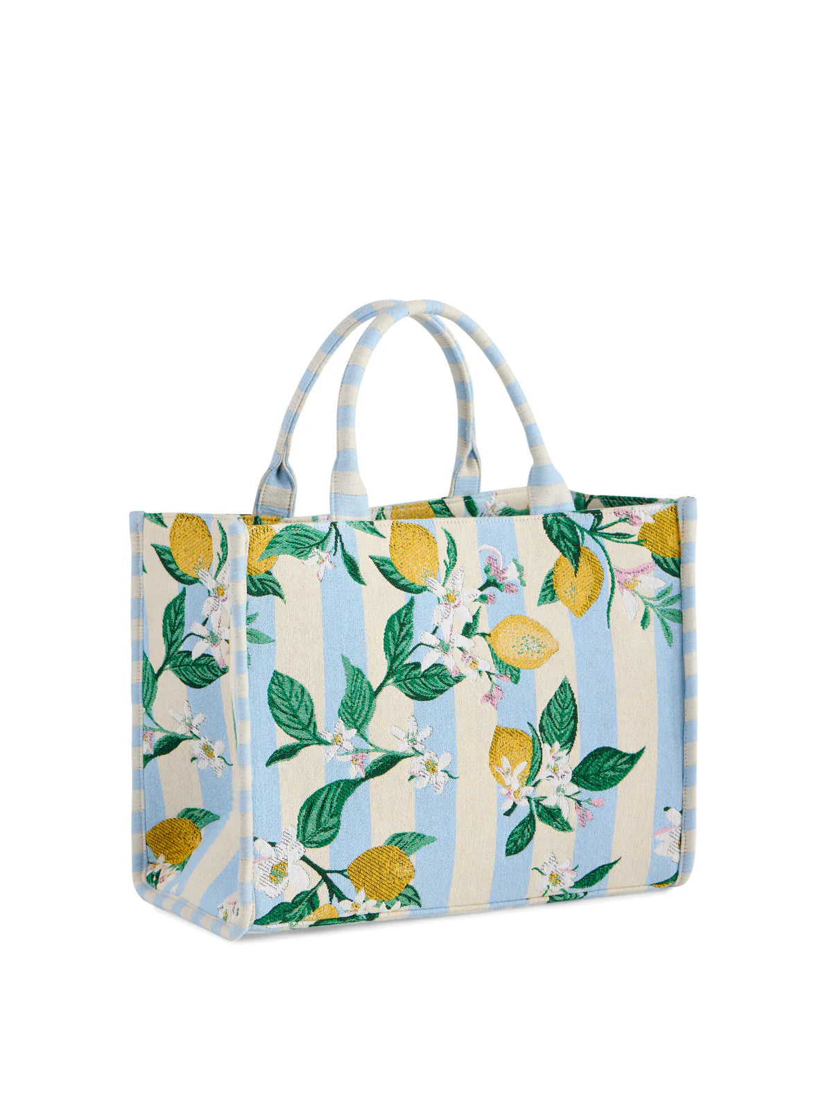 Lemon Stripe Jacquard Tote