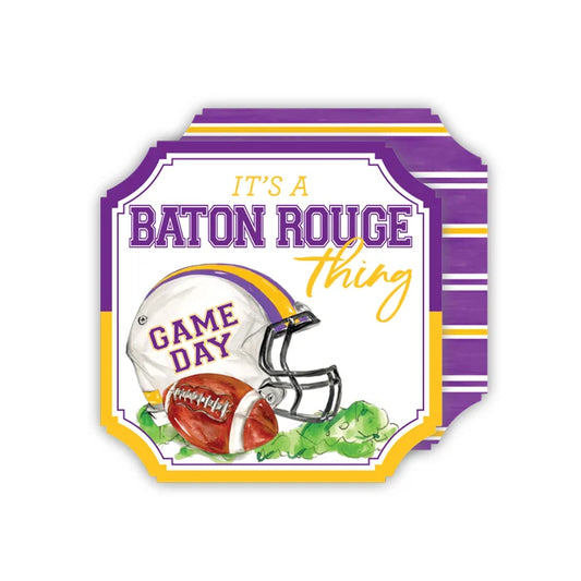 It's A Baton Rogue Thing Purple with Helmet and Football