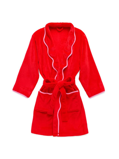 Rosie Scallop Robe- Red