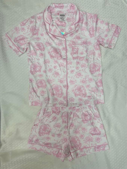 Pink Toile Shorts Lounge Set