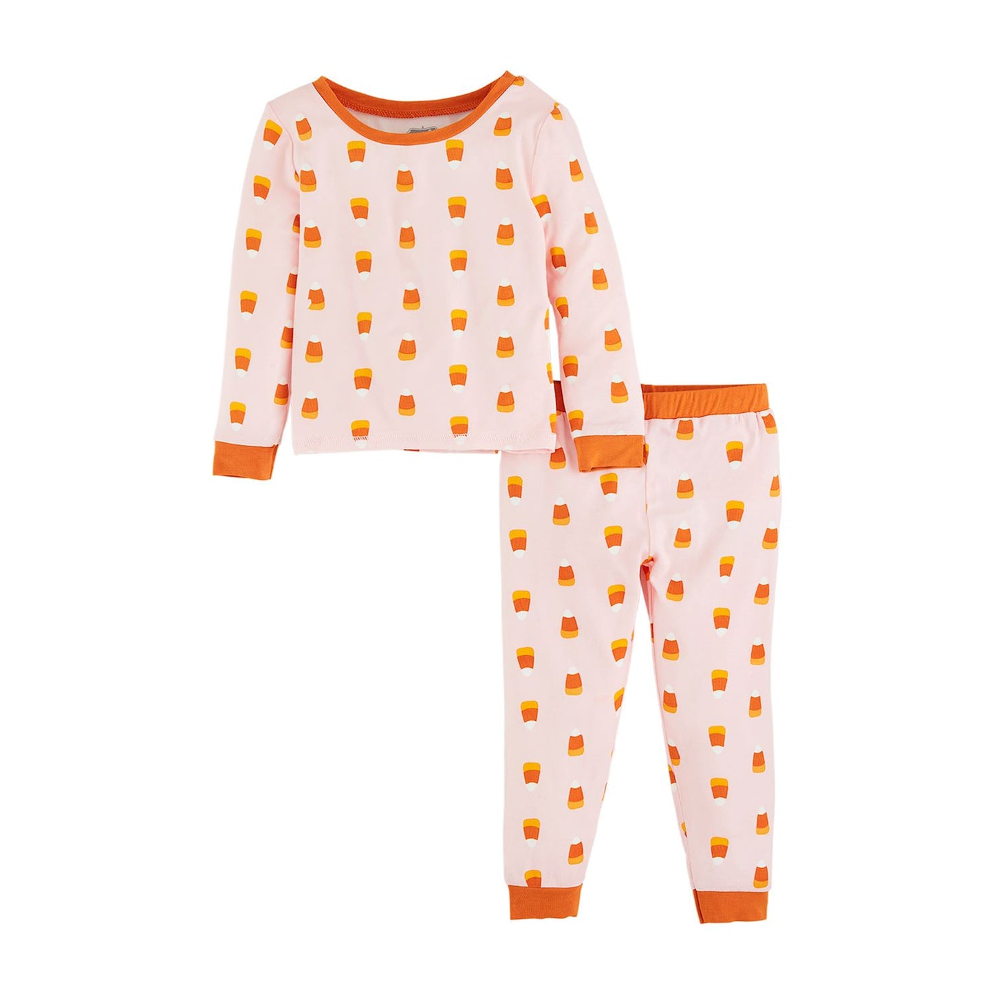 Pink Candy Corn Glow-In-The-Dark Pajama Set