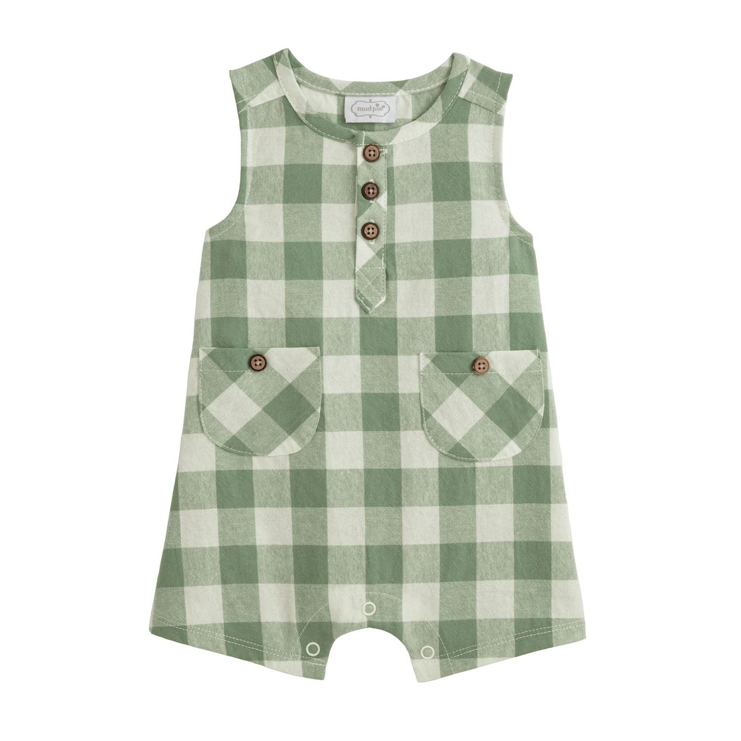 Green Check Romper