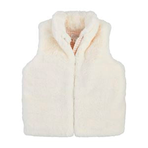 Faux fur toddler zip vest