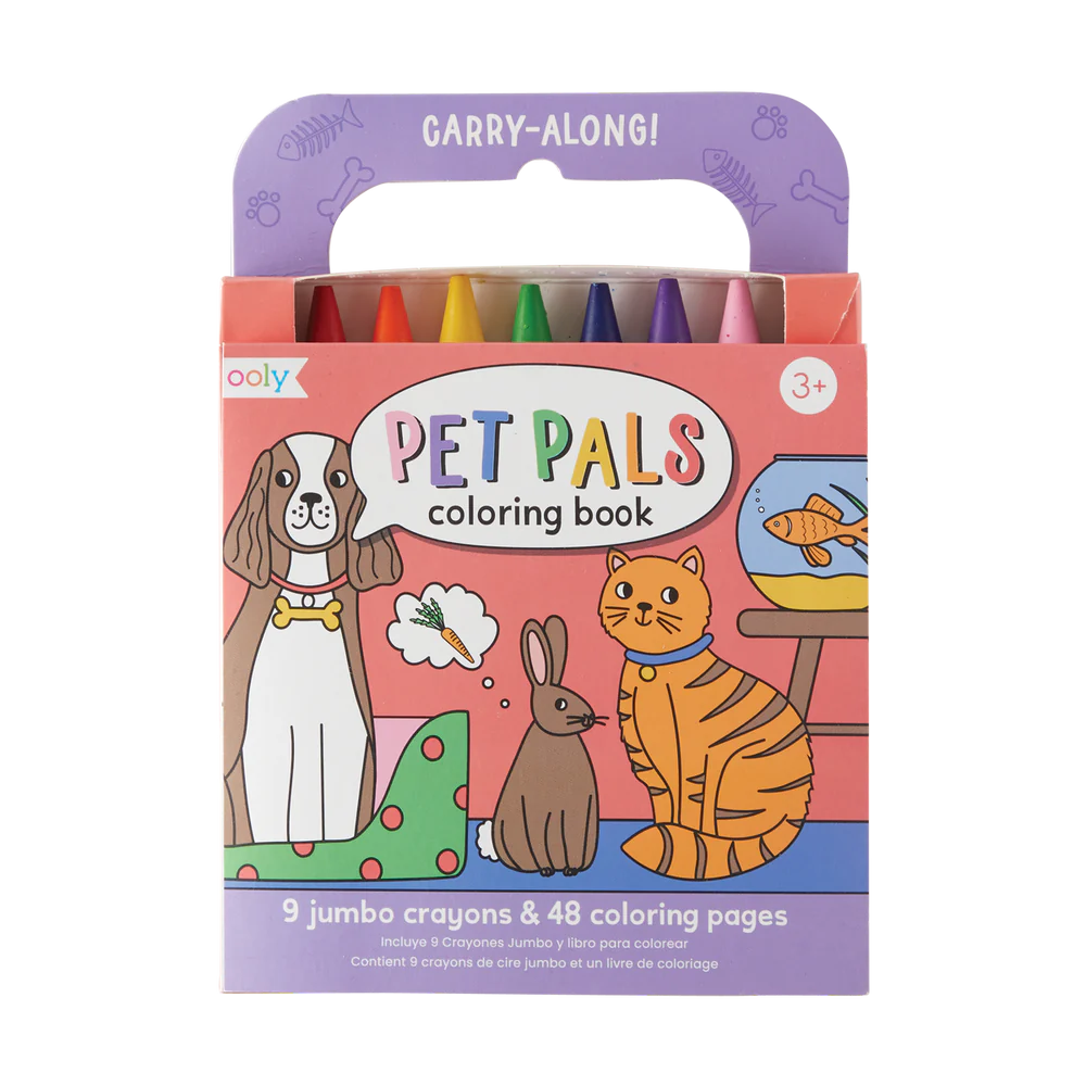 Carry-Along Coloring Book Set- Pet Pals