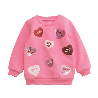 Sequin Hearts Sweatshirts