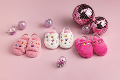 Jeweled Fur Slippers