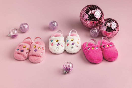 Jeweled Fur Slippers