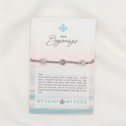 MSMH New Beginnings Crystal Benedictine Blessing Bracelet