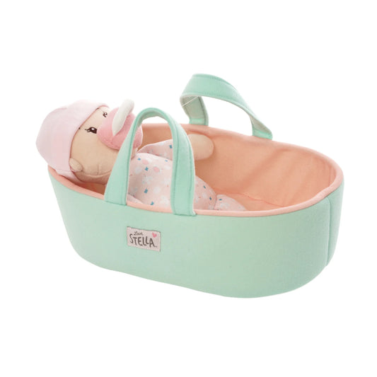 Love, Stella My First Doll Peach and Bassinet