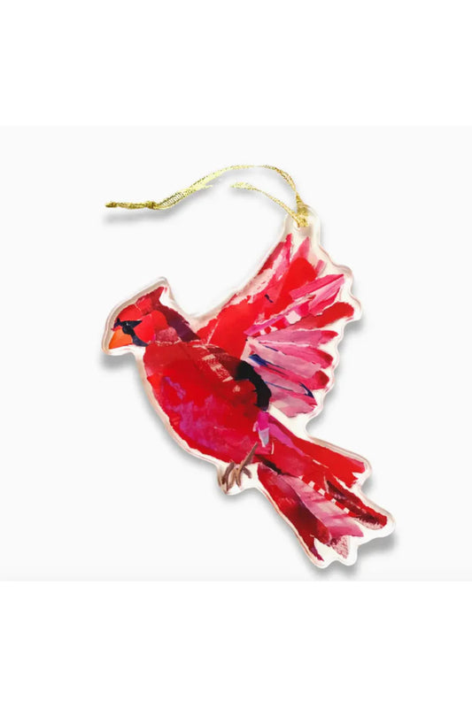 Cardinal In Flight Ornament