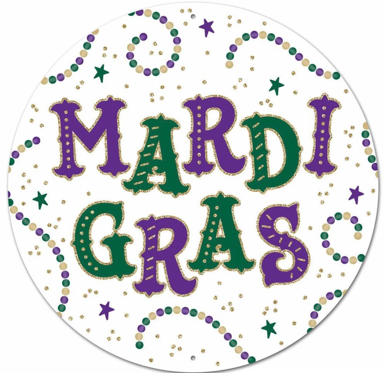 Glitter Mardi Gras Sign