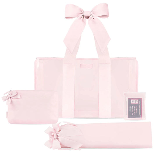 Case-Mate Mahjong Jelly Tote Set - Ballet Pink Bow