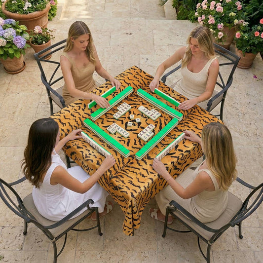 Tiger Mahjong Tablecloth  55"