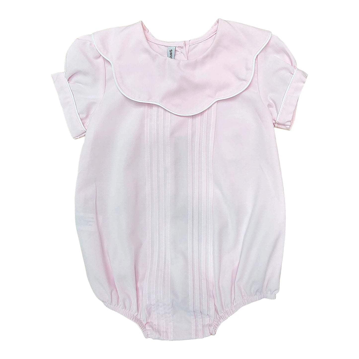 Scallop Pleated Pink Girl Bubble