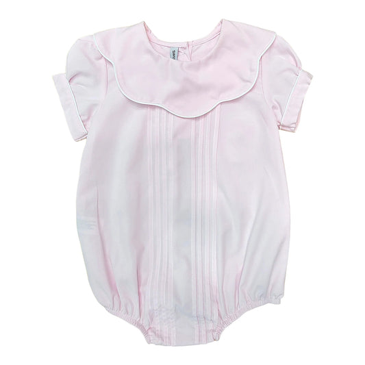 Scallop Pleated Pink Girl Bubble