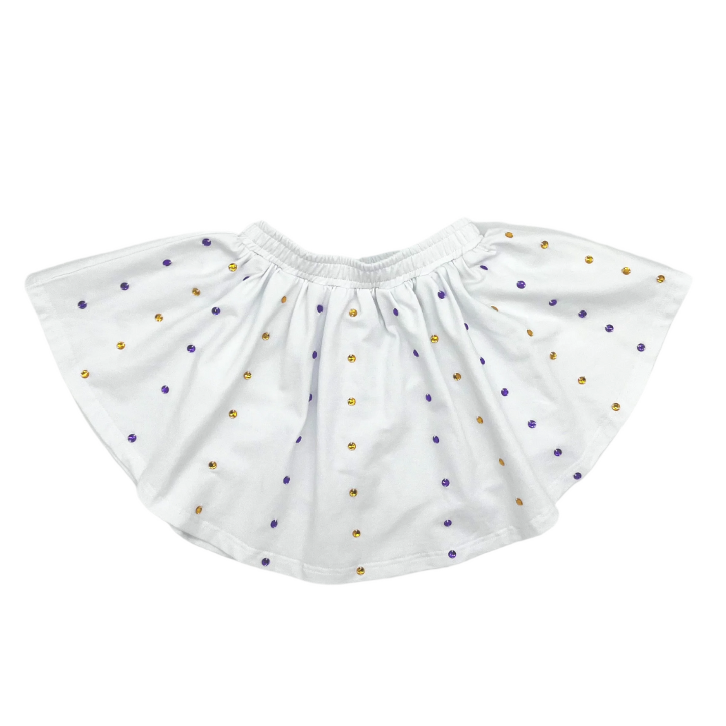 Purple & Gold Stoned Skirt Set