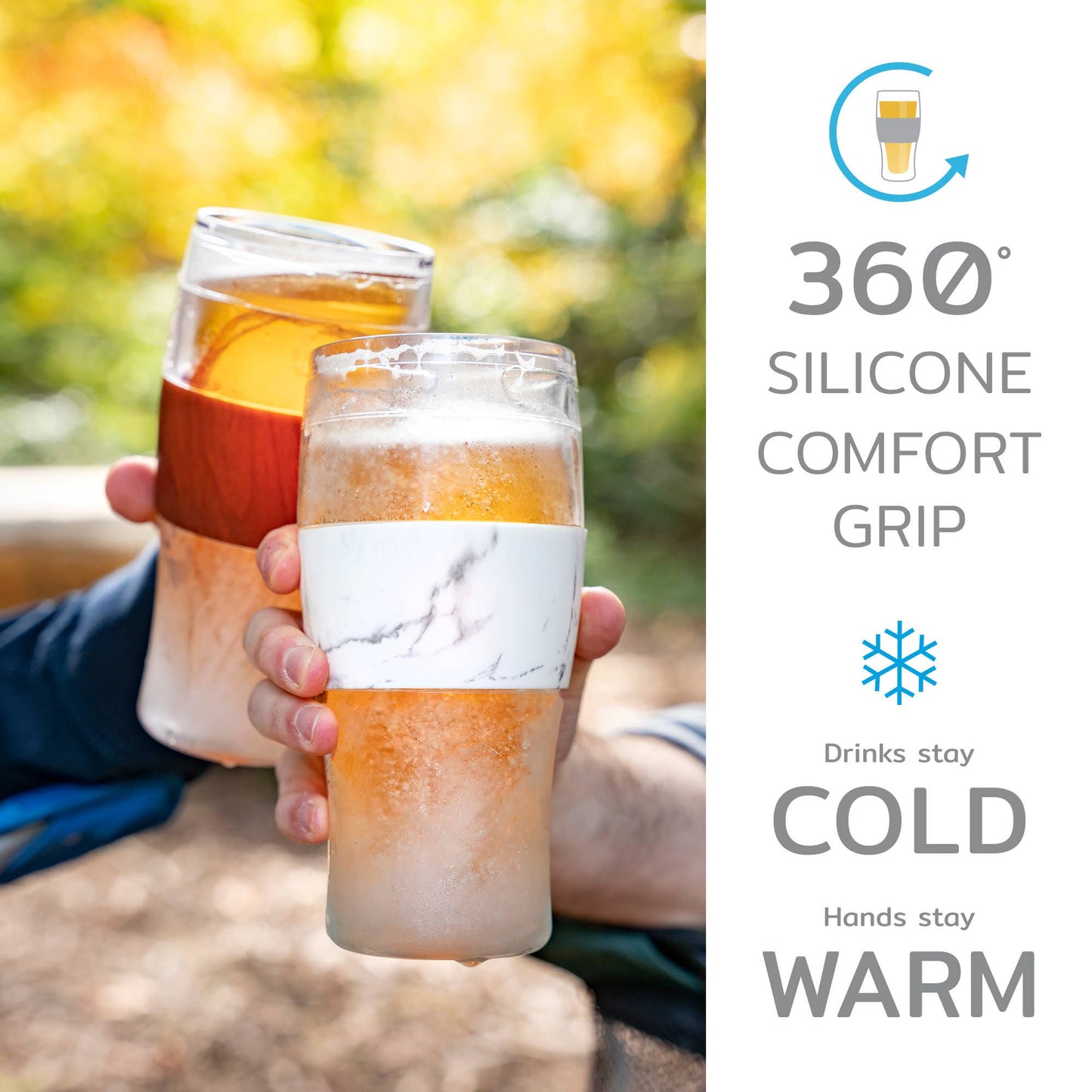 Beer FREEZE™ Cooling Cup- Gray