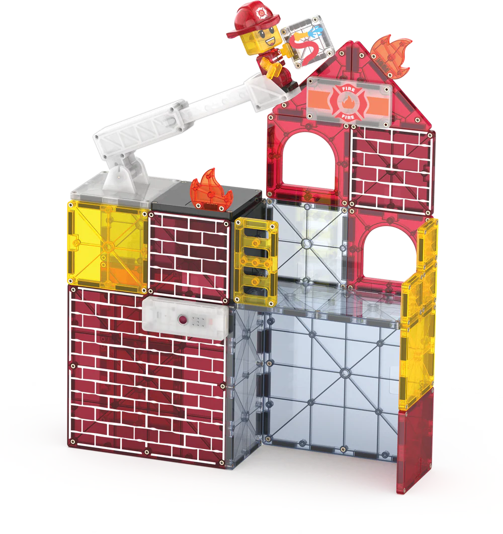 Magna-Tiles Fire Station 50pc Set