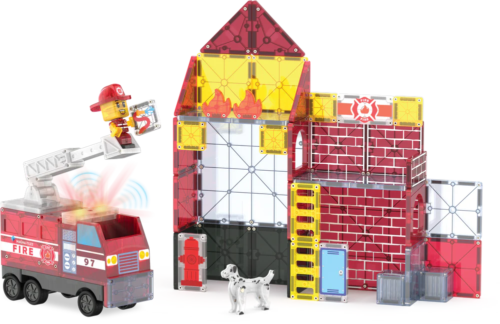 Magna-Tiles Fire Station 50pc Set