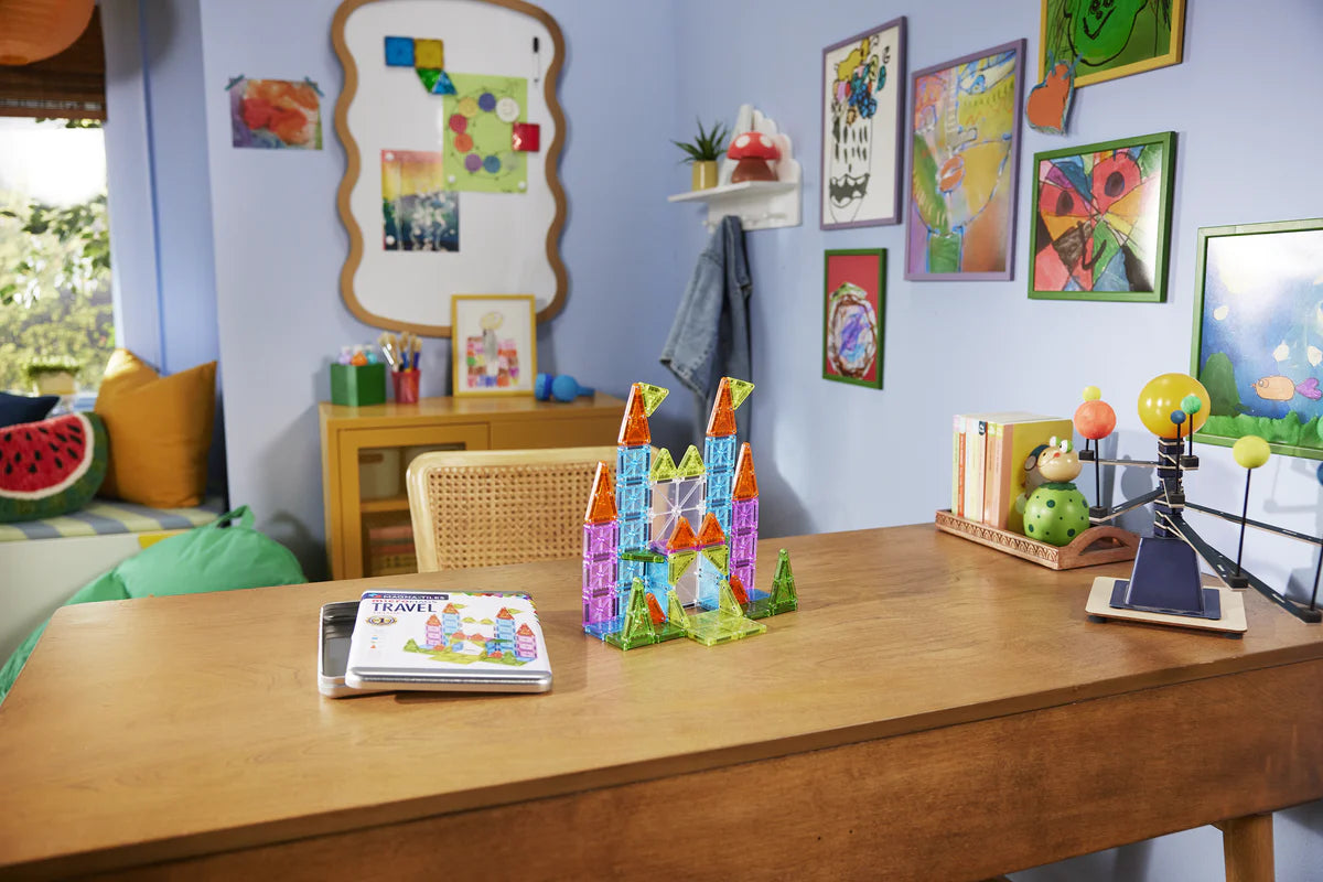 MAGNA-TILES microMAGS 26 pc Travel Set- Bold Colors