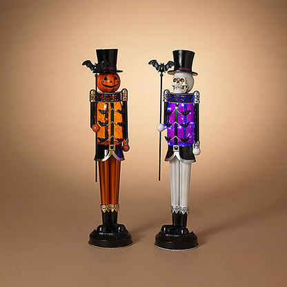 Lighted Metal and Glass Halloween Soldier