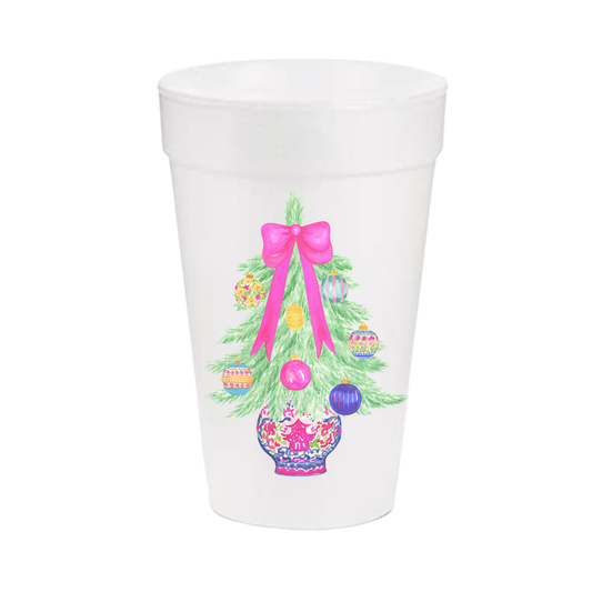 Merry & Bright Christmas Styrofoam Cup