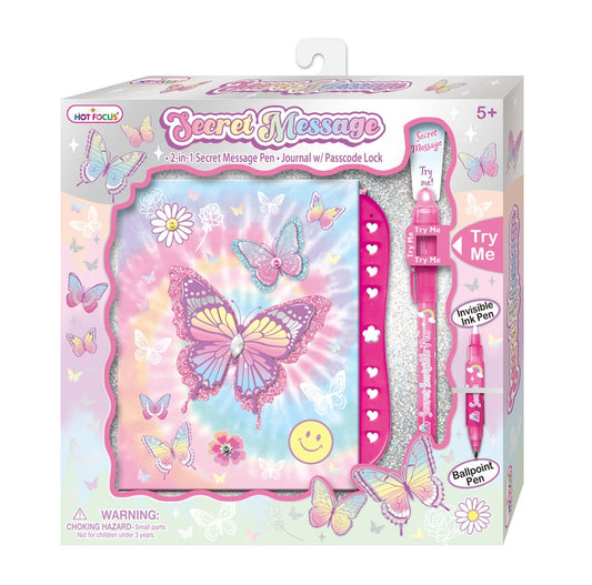 Secret Message, Tie Dye Butterfly