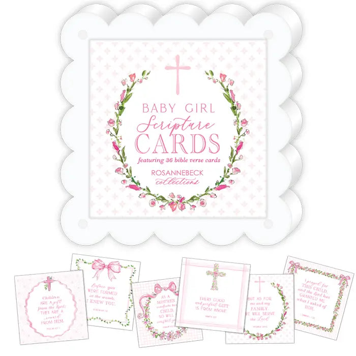 Baby Scripture Cards 4x4 Flat Card w/ Acrylic Frame