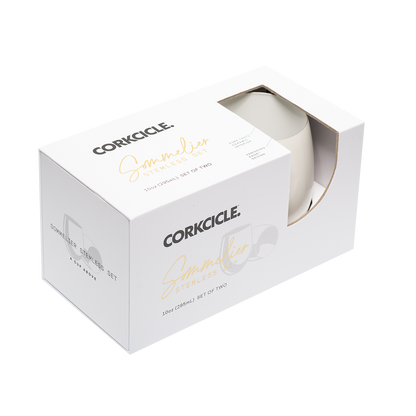 Sommelier Stemless - Double Pack - Gloss Oat Milk