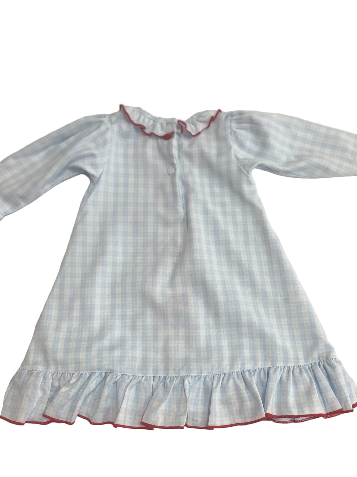 Nutcracker Embroidered Blue Plaid Gown