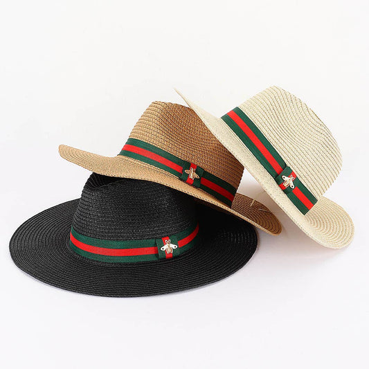 Faux Straw Fedora Hat