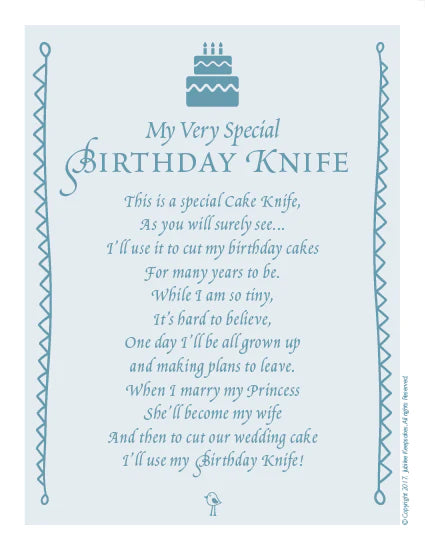 Keepsake Birthday Knife for Boys