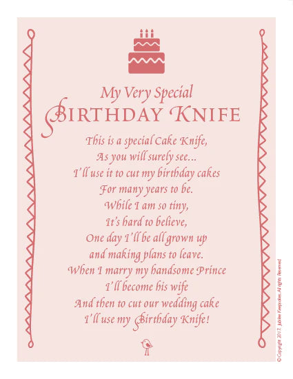 Keepsake Birthday Knife for Girls