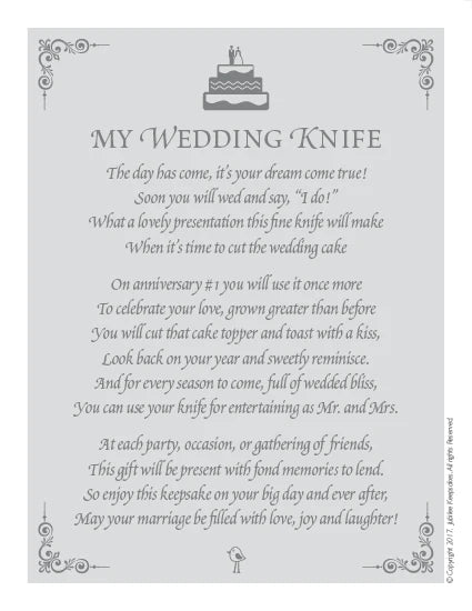 Keepsake Wedding Knife